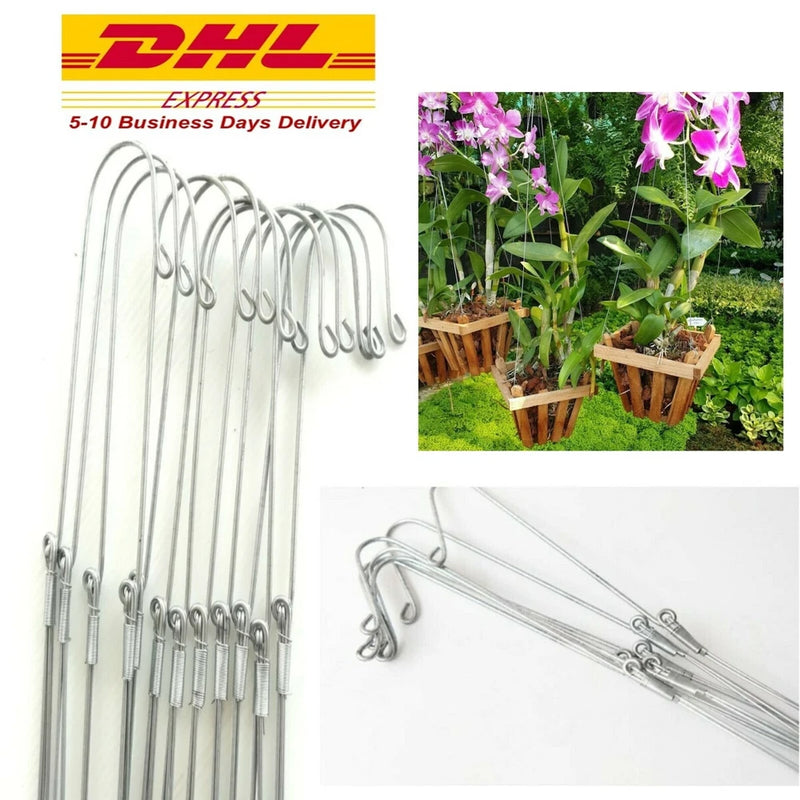 Hanging Wire Orchid Vanda Hanger Planter Flowers Baskets Plant Garden 4 Leg Garden Plants