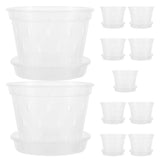 9 Pcs Orchid Nursery Pot Plastic Pots Butterfly Garden Flowerpot Garden Plants