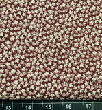 Tina Scrap 9Óx21Ó Red Vine Leaf Tiny Branch Mini Floral Calico Cotton Fabric Flowering Plants