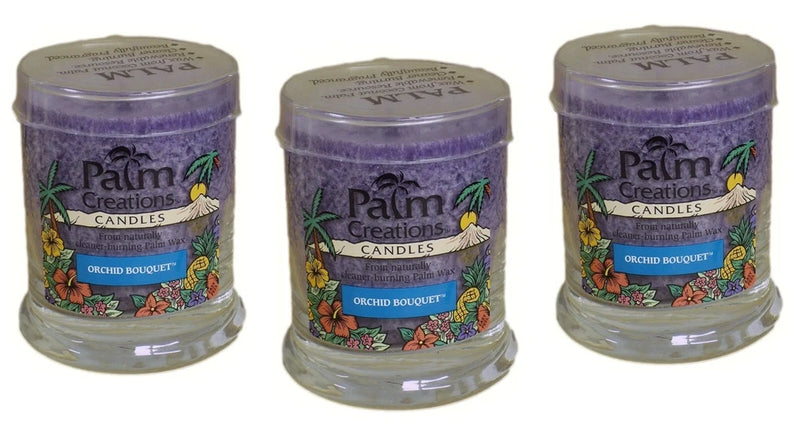 Scented Candles 3-Pack 9 oz Jars Purple Orchid Bouquet Nature's Finest Garden Bouquet
