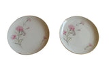 Vintage Royal Court Pink Carnation Luncheon Plate Gold Edge Set Of 2 Japan EUC Carnation