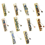 Elegant Flower Bookmarks with Chain Hollow Metal Bookmarks Book Page Divider Sunflower