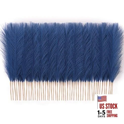 Pampas Grass in, Faux Pampas Grass Home Decor, Artificial Blue Pampas Grass