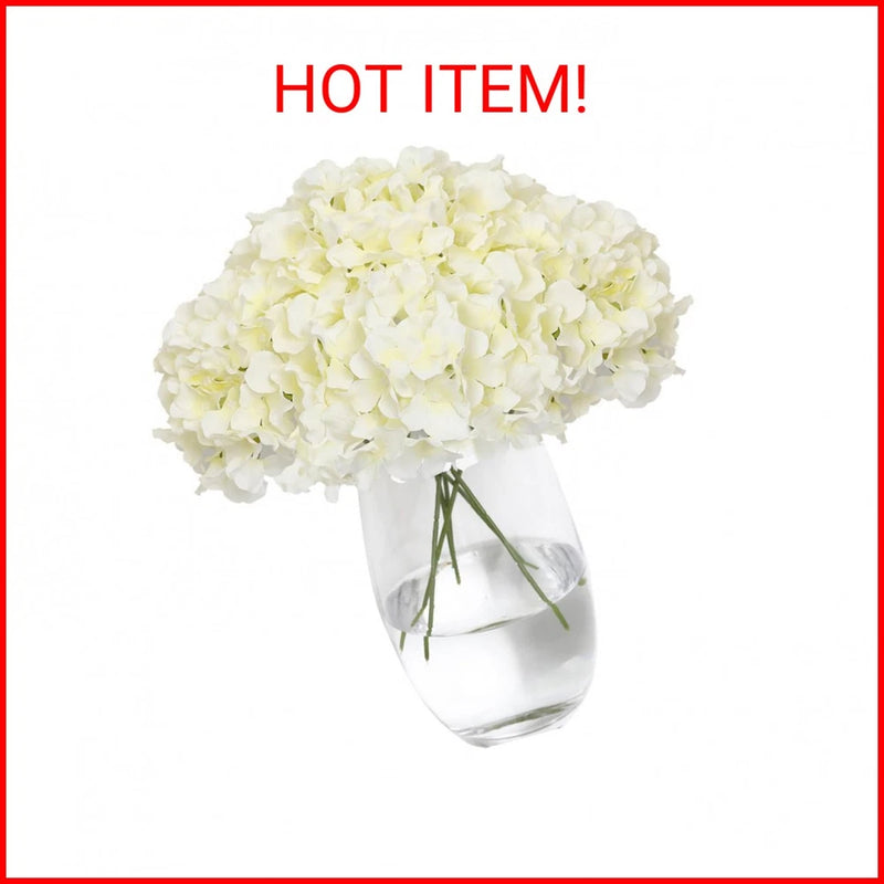 Tifuly Hydrangea Artificial Flowers with Stems 12pcs Fake Hydrangea Silk Flowers Hydrangea