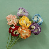 Knitted Carnation Flower Single Bunch for Elegant Home Styling and Arrangements Carnation