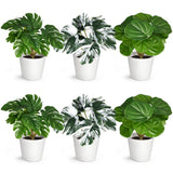 6PCS Small Artificial Plants in Pots, Small Fake Plants Faux Greenery Monster... Green Plant