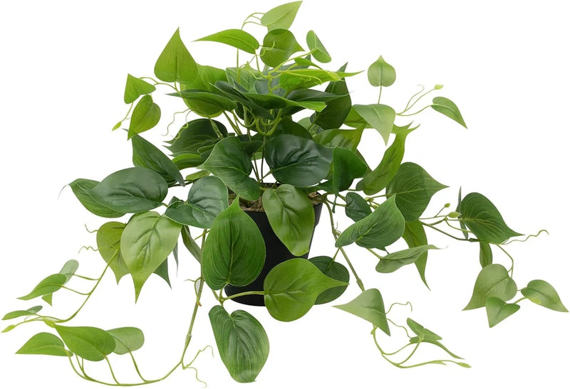 LOYWREE Artificial Plants in Pots, Faux Pothos Indoor Green Realistic Fake Plant Green Plant