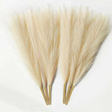 CHUKCHI Faux Pampas Grass-17.7" 6 Bunches (Beige) Fluffy Artificial Dried Pampas Grass