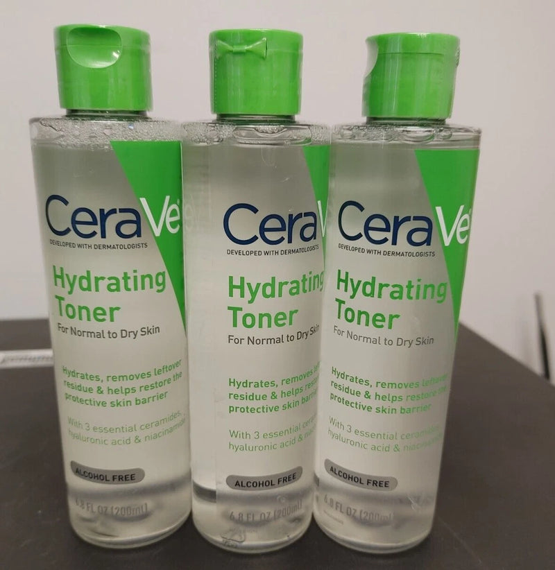 3 CeraVe Hydrating Facial Toner Alcohol-Free Fragrance-Free Normal To Dry Skin Bouquet