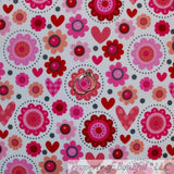 BonEful Fabric FQ Cotton Quilt White Red Pink Heart Flower Polka Dot Valentine S Flowering Plants