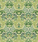 DESIGNERS GUILD CURTAIN FABRIC DESIGN Karakusa 6 METRES EMERALD 100% COTTON Flowering Plants