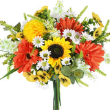 Artificial Sunflowers Spring Flowers Yellow Sunflowers and Daisy Bouquet Ceme... Sunflower