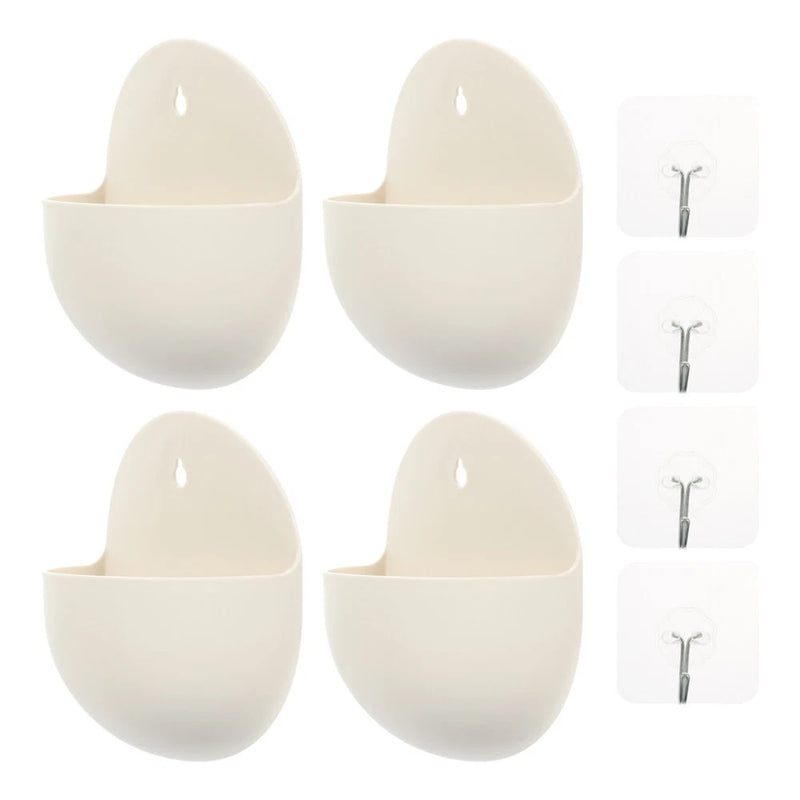 4pcs Balcony Flower Buckets Gardening Plant Pots Hanging Flower Pot Decors Garden Plants