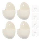 4pcs Balcony Flower Buckets Gardening Plant Pots Hanging Flower Pot Decors Garden Plants