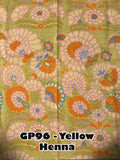 Kaffe Fassett - Henna - Yellow - GP96 - OOP - Rare- Yardage Flowering Plants