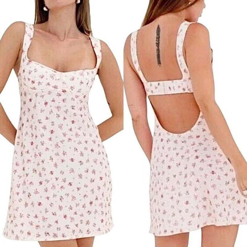 Rumored Loverboy Mini Dress Candied Carnation LARGE Sweetheart Croquette Carnation