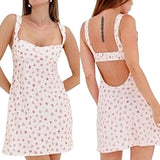 Rumored Loverboy Mini Dress Candied Carnation LARGE Sweetheart Croquette Carnation