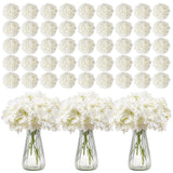 VEVOR 305 Pcs Artificial Silk Hydrangea Flowers 9.8 In Bouquet Arrangement White Hydrangea