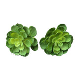 2 PCS Artificial Succulent Plants Lotus Flower Realistic Fake Succulents Green Green Plant