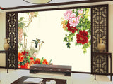 3D Peony Flower ZHUA3588 Wallpaper Wall Murals Removable Self-adhesive Amy Peony