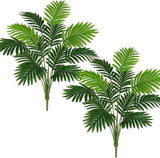 2PCS Artificial Palm Plant 30" Fake Tropical Areca Palm Leaves Bushes Tree Leaf Green Plant