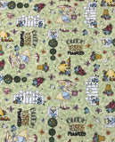 2001 Mary Engelbreit Green Bloom Where You're Planted Cotton Fabric BTHalf Y #20 Flowering Plants
