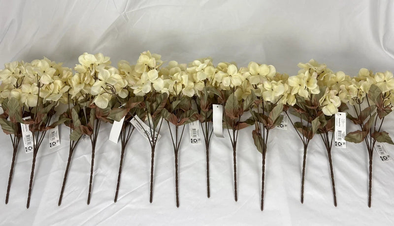 13 Stems - Artificial Hydrangea Flower 13" Faux Silk Floral Romantic Decor NWT Hydrangea
