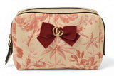 Gucci Pouch Japan Limited GUCCI GG Marmont Hydrangea Cosmetic Pouch Flower Ribbo Hydrangea