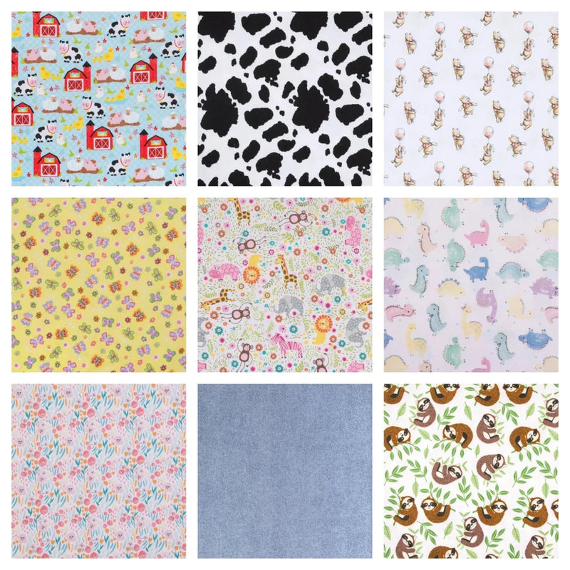 Flannel Fabric Various Styles Priced Per Yard Flowering Plants