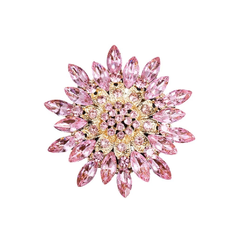 Sunflower Rhinestone Brooch for Women Daisy Brooch Pins with Crystal Flower Acce Sunflower
