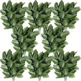 Artificial Silk Leaf Fern, Fake Greenery Fern Picks Leaves Stems for Flowers ... Green Plant