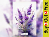 Blooming Lavender Flowers, Watercolor Painting Print 5"x7" on Matte Paper Bouquet