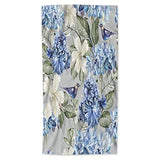 Hand Towels Green Leaf Spring Plant Flowers Hydrangea Hibiscus Blue Flower Hydrangea