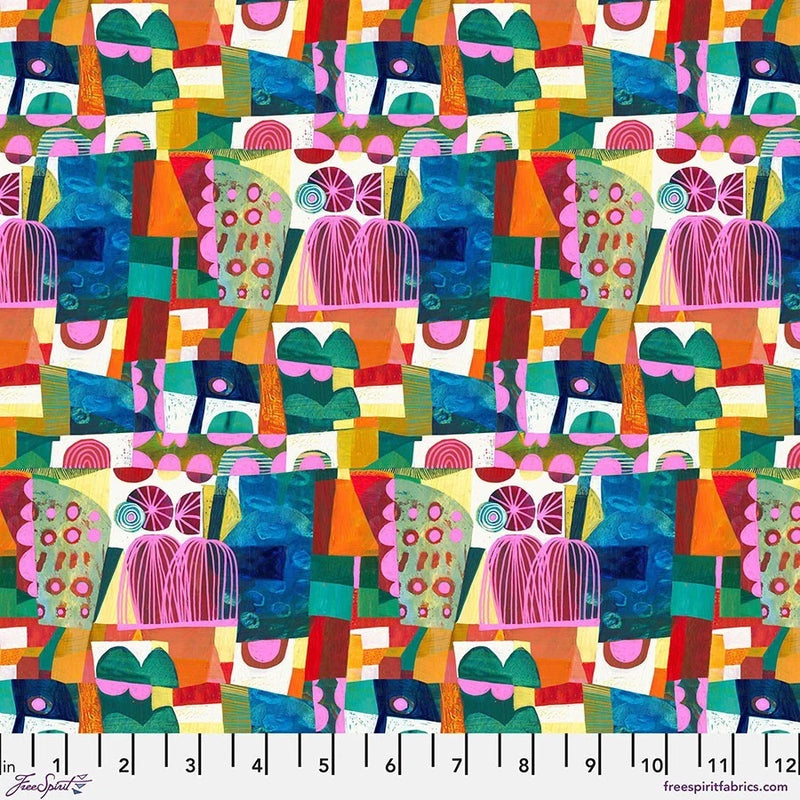 Talapia, Multi - Este MacLeod, Colori,  Quilt Fabric 100% Cotton By Yard Flowering Plants