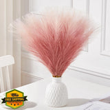 Serwalin 6pc 17.7" Gradient Pink Pampas Grass Decor Pampas Grass