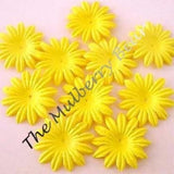 20 1" Goldenrod MULBERRY PAPER DAISY FLOWERS for Cards Daisies