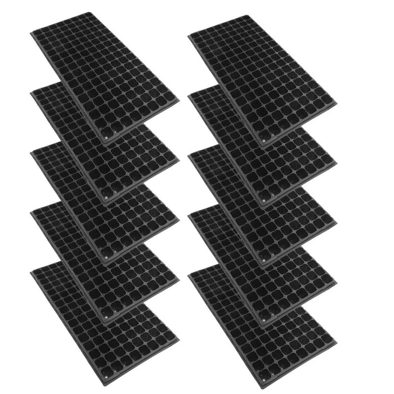 10 Pcs Plastic Growing Tray with 128 Cells for Garden and Bonsai Garden Plants