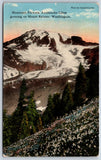 Postcard Mountain Flowers. Avalanche Lilies Growing On Mount Rainier WA Unposted Lily