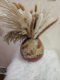 Western Pottery Vase W/Pampas Grass Pampas Grass