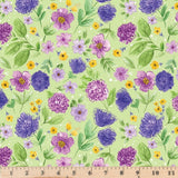 Plum Petals Floral Fern C15641-FERN Riley Blake 100% Cotton Fabric By half yard Flowering Plants