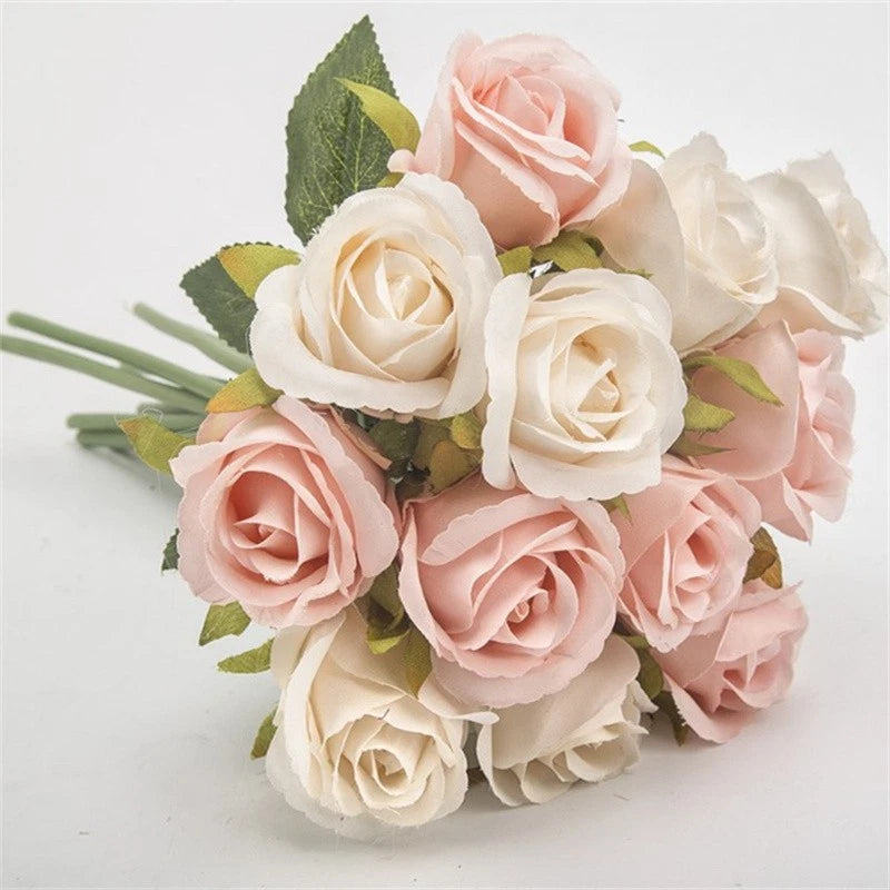 Wedding Flower Silk Peony Delicate Rose Charming Bouquet Home Decor Artificial Bouquet
