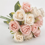 Wedding Flower Silk Peony Delicate Rose Charming Bouquet Home Decor Artificial Bouquet