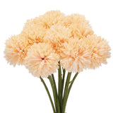 Artificial Flower Heads, Silk Chrysanthemum Hydrangea Champagne Color Faux 10Pcs Hydrangea