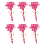 6 Pcs Mini Dried Flower Bouquet Baby's Breath Boho DIY Gift Rose Pink Dried Flower