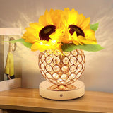 Birthday Gifts for Women,Sunflower Flower Touch Lamp,Rechargeable Cordless 3-Col Sunflower