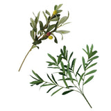 2 Pcs Olive Trees Artificial Indoor Branches for Table Decor Fake Plant Green Plant