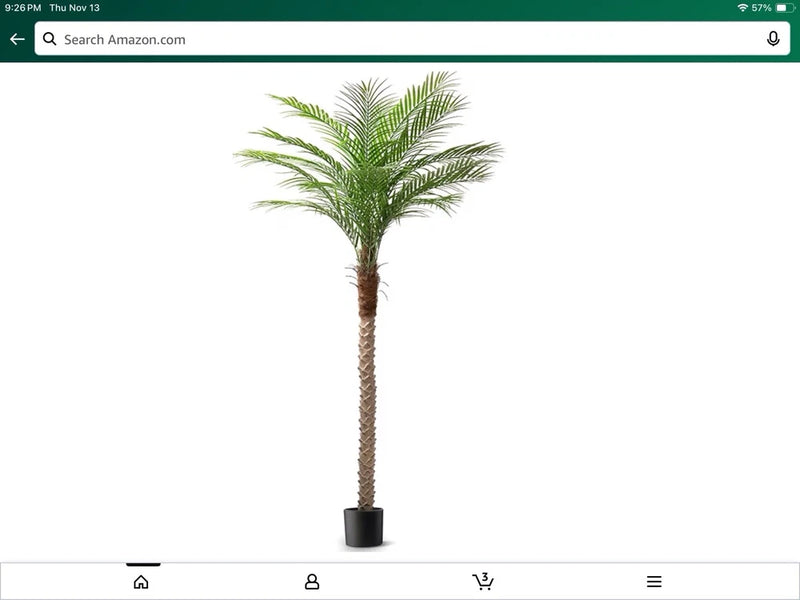 7ft Artificial Palm Tree For Patio Home Garden Decoration Green Plant