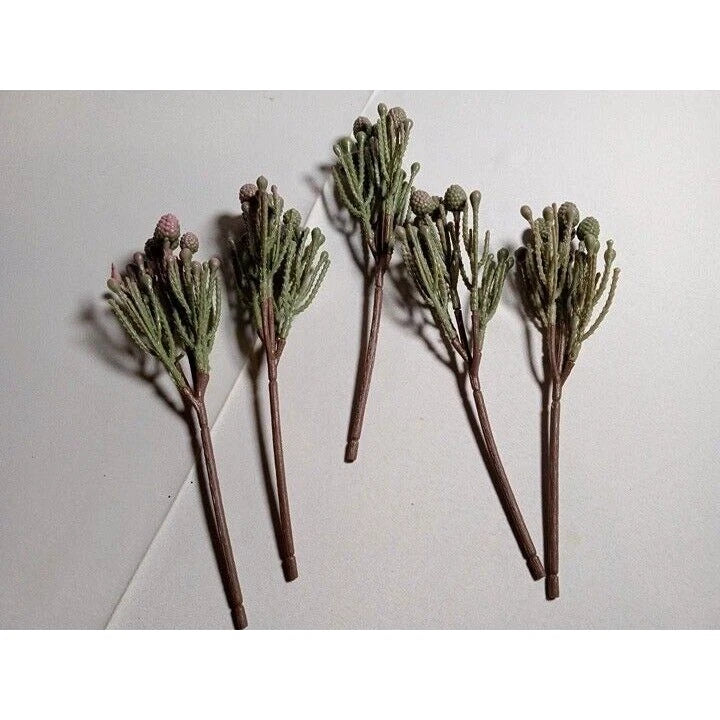 Hobby Lobby Desert Plant Faux Floral Picks Lot of 5 -New w/out Tags Green Plant