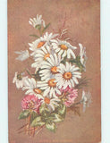 Pre-Linen BEAUTIFUL DAISY AND CLOVER FLOWERS : make an offer HL5833 Daisies