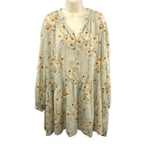 Flowy Oversize Sunflower Tiered Dress Botanical Cottage Whimsy Hippie Earthy 12 Sunflower